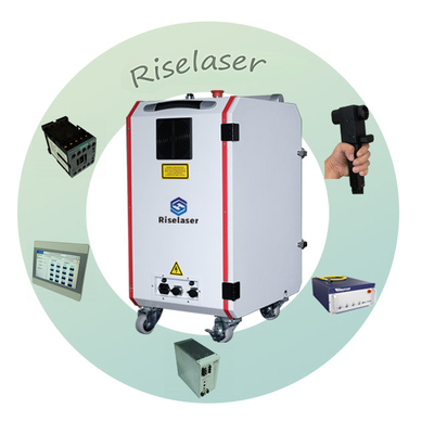 Mesin pembersih laser serat koper Penghapusan Oksida cat minyak karat untuk suku cadang mobil industri aerospace