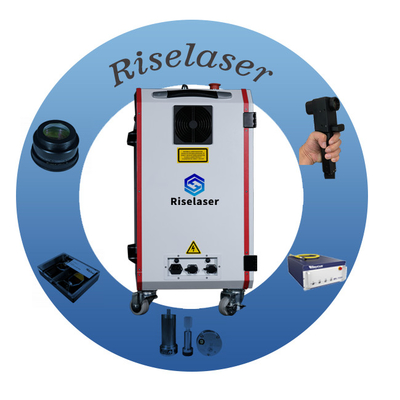 Mesin penghilang karat laser portabel 50W mesin pembersih tas ransel laser untuk cat karat Penghilang minyak